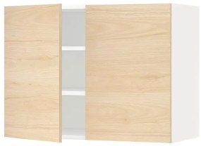 METOD ντουλάπι τοίχου με ράφια/2 πόρτες, 80x60 cm 994.685.36