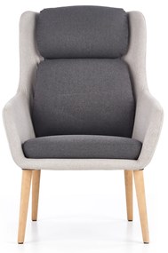 PURIO leisure chair, color: light grey / dark grey DIOMMI V-CH-PURIO-FOT-POPIEL