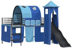 vidaXL Μαύρο και μπλε 90 x 200 cm