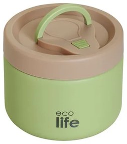 Ecolife Φαγητοδοχείο 650ml Ανοξείδωτο Διπλού Τοιχώματος Πράσινο 33-BO-9095