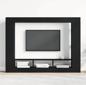 vidaXL Ντουλάπι TV Μαύρη δρυς 152 x 22 x 113 εκ. Επεξεργασμένο ξύλο