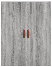 vidaXL Ντουλάπι Γκρι Sonoma 69,5 x 34 x 180 εκ. Επεξεργασμένο Ξύλο