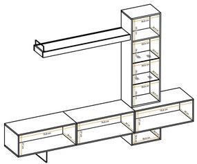 Swap XIX Σύνθεση Καφέ δρυς 280x180x40