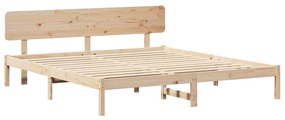 vidaXL Σκελετός Κρεβατιού Φυσικό 180 x 200 cm Μασίφ ξύλο πεύκου