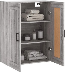 vidaXL Ντουλάπι Επιτοίχιο Γκρι Sonoma 69,5 x 34 x 90 εκ. Επεξεργ. Ξύλο