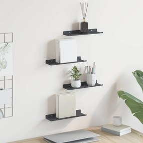 vidaXL Πλωτό ράφι Επιτοίχιο 4 pcs Ανθρακί 30 x 9 x 2,5 εκ Ατσάλι