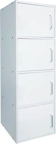 CLOSET Ντουλάπι Βοηθητικό Τετράφυλλο, Απόχρωση Άσπρο   1τμχ