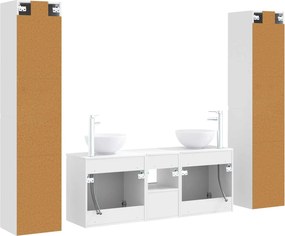 vidaXL Σετ Επίπλων Μπάνιου 5 τμχ. Λευκό 33 x 34,5 x 160 εκ