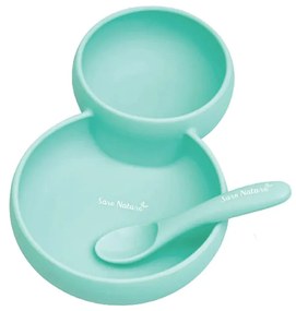 Παιδικό Σετ Φαγητού 2τμχ Saro Eco Friendly Twin Mint 17433