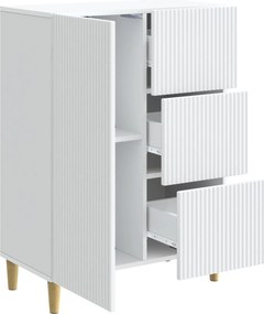 vidaXL Πλαϊνό γραφείο Λευκό 66 x 34,5 x 90 εκ Επεξεργασμένο Ξύλο