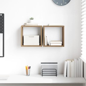 vidaXL Ράφια Τοίχου Καρυδιά MDF 26 x 15 x 26 εκ. Τοποθέτηση στον τοίχο