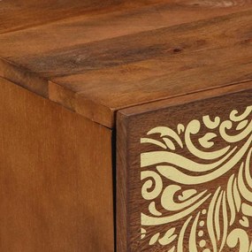 vidaXL Κομοδίνο καφέ μελί 40 x 33 x 46 εκ. Μασίφ ξύλο μάνγκο