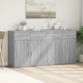 vidaXL Βοηθητικά Ντουλάπια 2 Τεμ. Γκρι Sonoma 79x38x80 εκ. Επεξ. Ξύλο