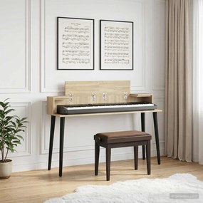 vidaXL Γραφείο Στούντιο Sonoma Δρυς 110 x 36 x 19,5 εκ.