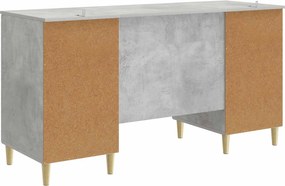 vidaXL Γραφείο Γκρι Σκυροδέματος 142,5 x 50 x 75 εκ.