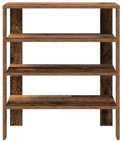 Ράφι παπουτσιών Παλιό ξύλο 61x32x70 cm Κατασκευασμένο ξύλο - Καφέ