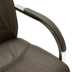 vidaXL Καρέκλα Γραφείου «Πρόβολος» Γκρι από Συνθετικό Δέρμα