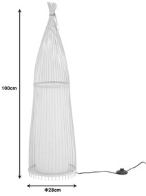 Φωτιστικό δαπέδου Florance Inart Ε27 μπαμπού σε φυσική απόχρωση Φ28x100εκ