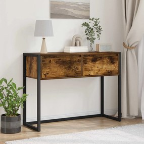 vidaXL End Table Καπνιστό Δρύς 100 x 36 x 75 εκ. Επεξεργασμένο ξύλο