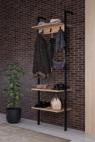 Έπιπλο Εισόδου Μαύρο GRUCROR 60x26x180