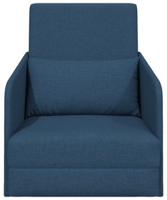 vidaXL Καναπές-κρεβάτι δαπέδου 2 σε 1 Μπλε 65x80x83 εκ. Υφασμάτινος