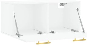 vidaXL Ντουλάπι Τοίχου Γυαλιστερό Λευκό 80x36,5x35 εκ. Επεξεργ. Ξύλο