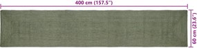 vidaXL Χαλιά χώρου Ορθογώνιος Λαδί 60 x 400 εκ. Γιούτα