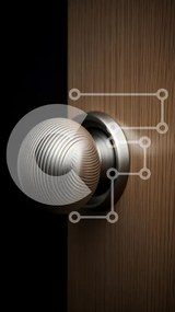Intra Συλλεκτικό Ξύλινο Παζλ Plywood  4mm - Μοντέρνο χερούλι πόρτας με ανάγλυφη σχεδίαση Σε Ξύλινο Κουτί - Διαστάσεις Puzzle: 10x10 cm – 25 κομμάτια
