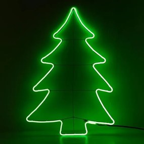 Eurolamp Χριστουγεννιάτικα Δέντρο 65x74cm Νέον Φωτοσωλήνα 3m IP44 Πράσινο 600-23109