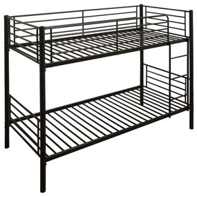 Κουκέτα ArteLibre NICKY Μαύρο Μέταλλο 210x97.5x151cm (Στρώμα 90x200cm)