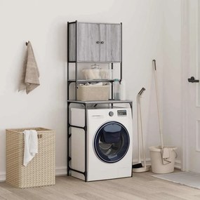 vidaXL Ντουλάπι Πλυντηρίου Γκρι Sonoma 68x48,5x194 εκ.