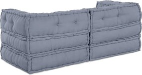vidaXL Μονάδα Μοντέρνου Καναπέ 2 pcs Γκρι 140 x 70 x 56 εκ. Ύφασμα