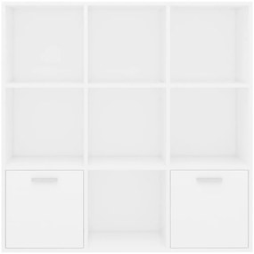 vidaXL Βιβλιοθήκη Λευκή 98 x 30 x 98 εκ. από Επεξ. Ξύλο