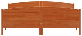 vidaXL Σκελετός Κρεβ. Χωρίς Στρώμα Καφέ Κεριού 200x200 εκ Μασίφ Πεύκο