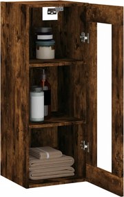 vidaXL Ντουλάπι Τοίχου Καπνιστή Δρυς 34,5 x 34 x 90 εκ.