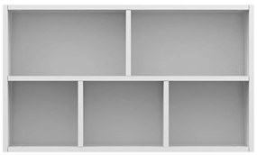 Ραφιέρα / Βιβλιοθήκη Λευκή 50 x 25 x 80 εκ. από Επεξ. Ξύλο - Λευκό