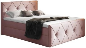 Επενδυμένο κρεβάτι Crystal lux-Roz-200 x 200