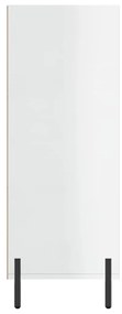 vidaXL Ραφιέρα Γυαλιστερό Λευκό 69,5 x 32,5 x 90 εκ. από Επεξεργ. Ξύλο