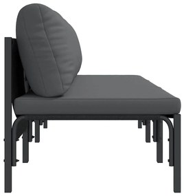 vidaXL Εξωτερικά Έπιπλα 3 pcs Ανθρακί 80 x 80 x 71 cm Ατσάλι