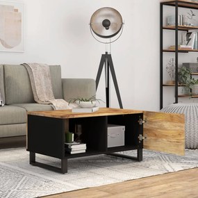 vidaXL Τραπεζάκι Σαλονιού 80x50x40 εκ. Μασίφ Ξύλο Μάνγκο &amp; Επεξ. Ξύλο