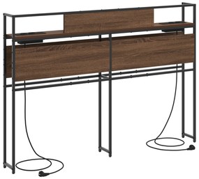 vidaXL Κεφαλάρι Αποθήκης Καφέ δρυς 120 cm Επεξεργασμένο ξύλο