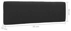 Σαλόνι από Παλέτες 6 τεμ. Μαύρο Εμποτ. Ξύλο Πεύκου με Μαξιλάρια - Μαύρο
