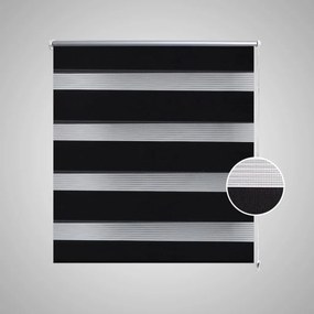 vidaXL Σύστημα Σκίασης Ρόλερ Zebra Μαύρο 80 x 175 εκ.