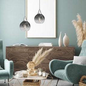 Κρεμαστό Φωτιστικό Monte Ø15cm Ασημί