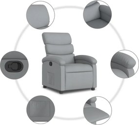 vidaXL Πολυθρόνα Ανακλινόμενη Ανοιχτό Γκρι Υφασμάτινη