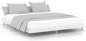 vidaXL Πλαίσιο Κρεβατιού Γυαλιστερό Λευκό 120x200 εκ Επεξεργ. Ξύλο