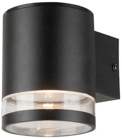 Ηλιακό Επιτοίχιο Φωτιστικό Κήπου LED 1W IP44 Στρογγυλό Θερμό Λευκό Μαύρο 23012 VTAC-23012-Μαύρο 23012