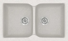 Sanitec Classic 340 (78×50) - Γρανιτένιος νεροχύτης - Metallic ICE