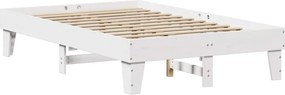 vidaXL Σκελετός Κρεβ. Χωρίς Στρώμα Λευκό 120x190 εκ Μασίφ Πεύκο