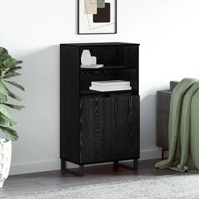 vidaXL Highboard με ράφι Μαύρο 60 x 36 x 110 εκ Επεξεργασμένο ξύλο